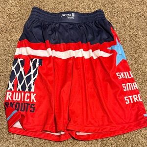 Red and Blue Athletic Shorts